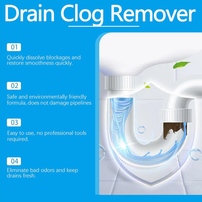 Fast Dissolve Drain Clog Remover Tablets Household Pipe Deodorant Cleaner