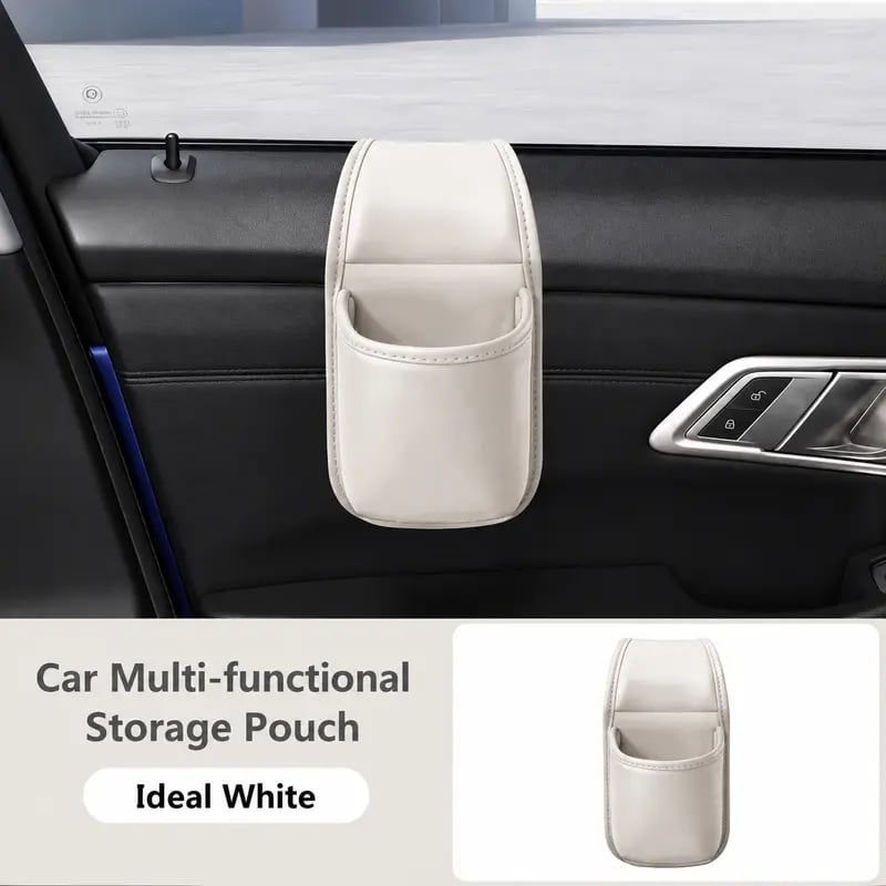 White Car Door Storage Pocket