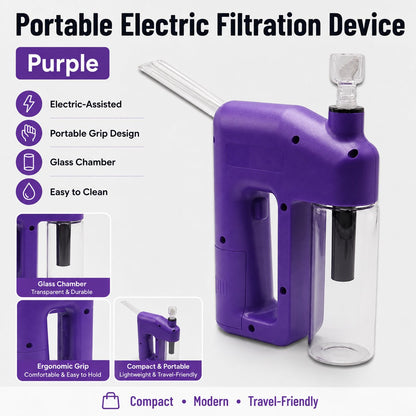 ⚡Portable Handheld Electric Filtration Device | Compact Glass Chamber Design with Electric-Assisted Operation & 6 Color Options ✨