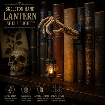 🔥Last Day 70% OFF😍💀Skeleton Hand Lantern Shelf Light™