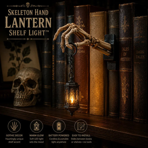 🔥Last Day 70% OFF😍💀Skeleton Hand Lantern Shelf Light™