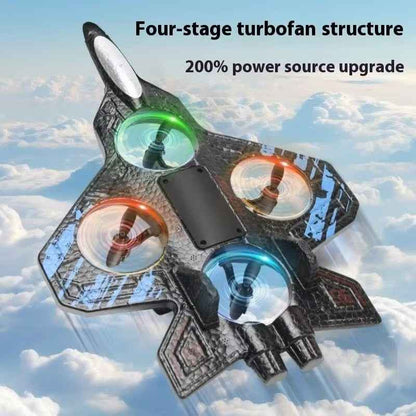 ✈️ 360° Stunt RC Drone Fighter: Flip, Glow & Fly Anywhere