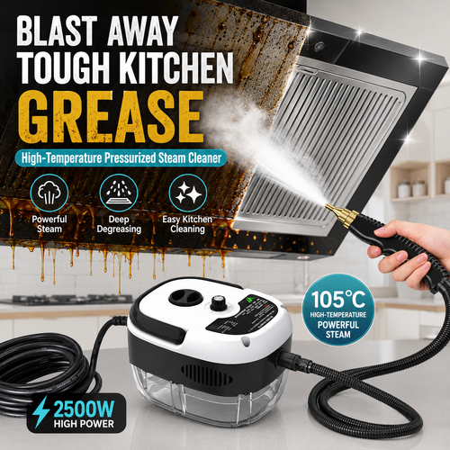 🔥 50% OFF – 2500W Handheld High-Temperature Pressurized Steam Cleaner