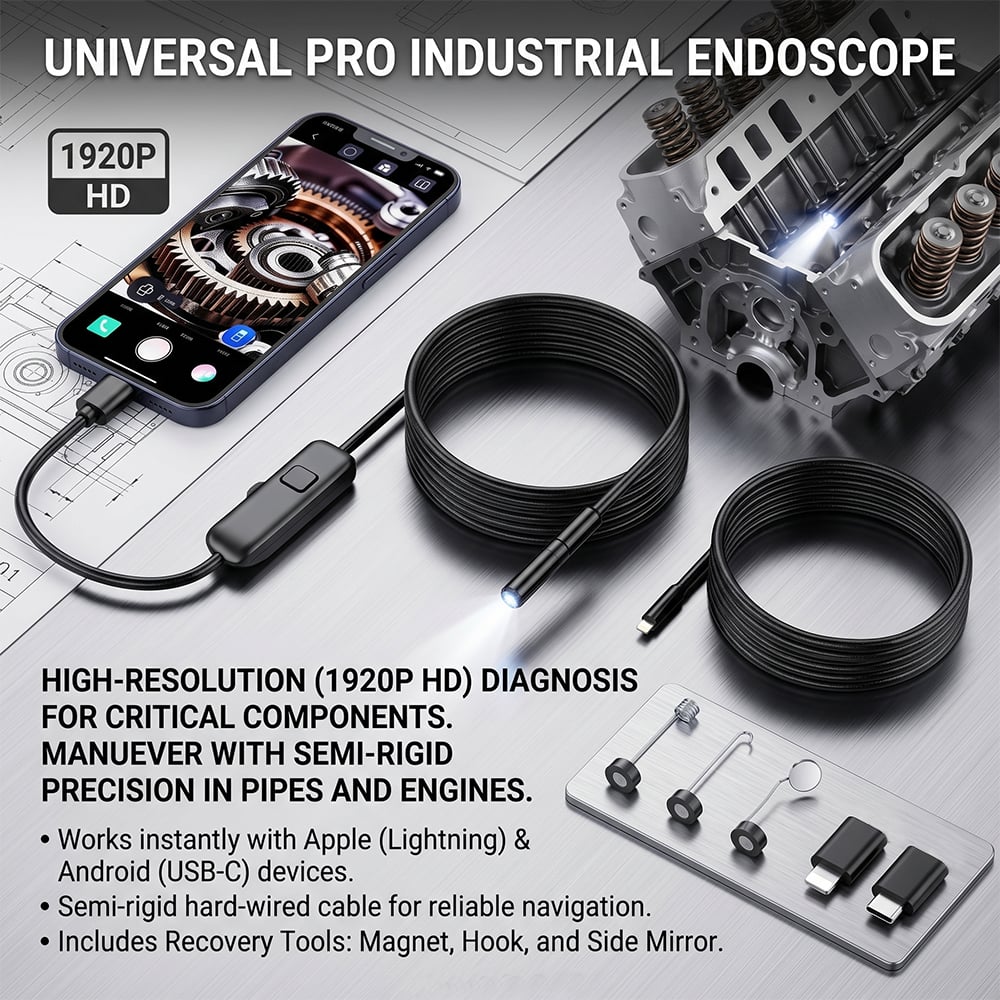 🔥Last Day 50% OFF🛠️1920P HD Digital Endoscope Camera, Essential Auto Repair Inspection Tool