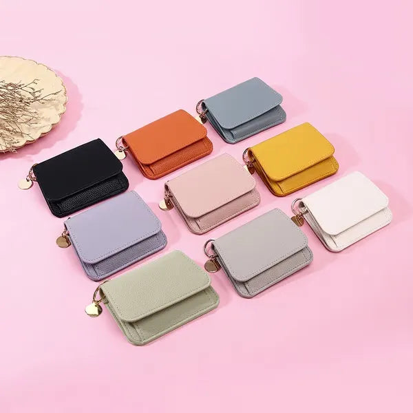 🌹Short Wallets for Women – Fashionable Card Holder with Key Ring & Coin Purse
