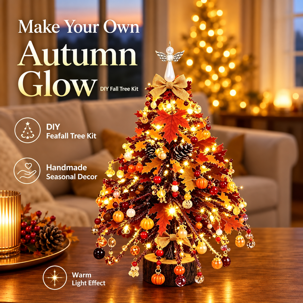 🎄DIY Glowing Beaded Christmas Tree Craft Kit – Create Your Own Holiday Keepsake