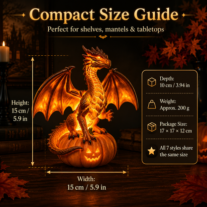 🎃 Enchanted Halloween Pumpkin LED Resin Figurine-7 Magical Light-Up Designs for Your Halloween Home