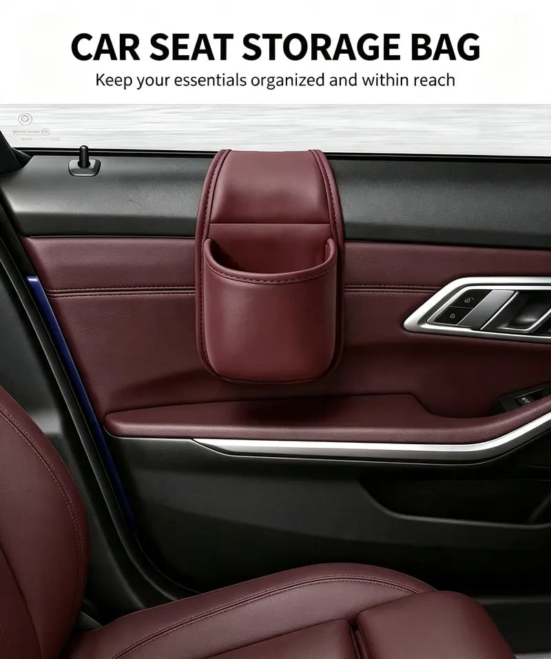 Car Door Storage Bag Installed