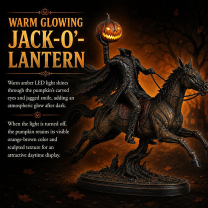 🏇 Headless Horseman Halloween Statue – Midnight Chase Outdoor Spooky Decor