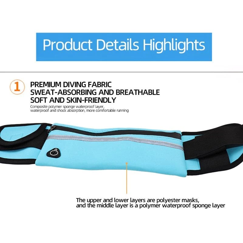 🏃 Running Phone Holder – Waterproof, Sweat-Absorbing, Multi-Compartment 🎧