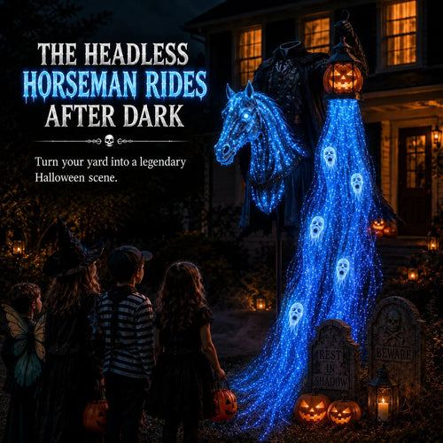 🔥 51% OFF Today Only – 🎃 Animated Headless Horseman Halloween Garden Light | Spooky Outdoor Yard Decoration 💀