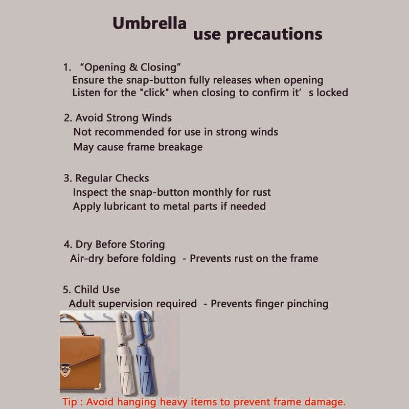☔ Automatic Windproof Umbrella – One-Click Open & Close | Compact & Waterproof