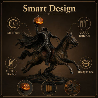 🏇 Headless Horseman Halloween Statue – Midnight Chase Outdoor Spooky Decor