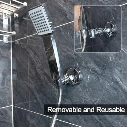 2pcs Adjustable Shower Head Holders Removable Suction Cup Shower Head Bracket No Drill Shower Head Bracket
