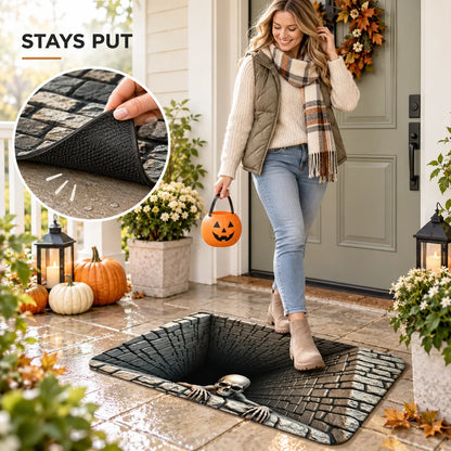 👻Spooky 3D Skull Pit Doormat