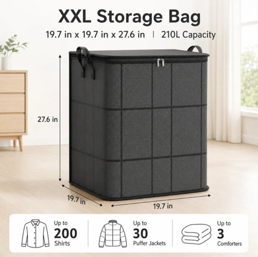 ⚡Hot Sales 49% OFF🔥Spacious Moving Storage Bin – Zippered Organizer for Quilts