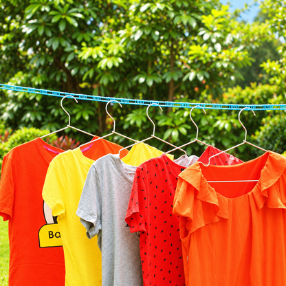 🔥Hot Sale - 50% OFF🔥 3-Pack Adjustable Windproof Clothesline with Hooks