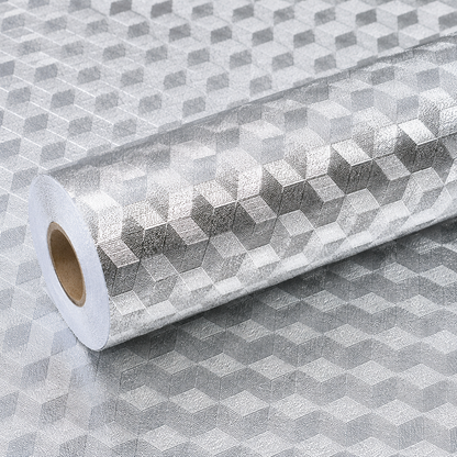 🔥50% OFF – Stainless Steel Oil-Proof Adhesive Wallpaper Roll for Kitchen Countertops, Cabinets & Backsplash