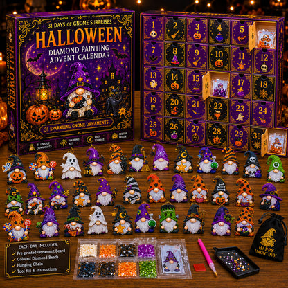 🎃✨ 31 Days of Gnome Surprises Halloween Diamond Painting Advent Calendar