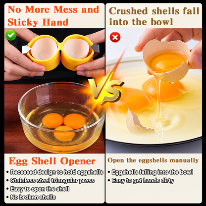 Efficient Egg Cracking Tool, Handy Egg Separator - 2Pack