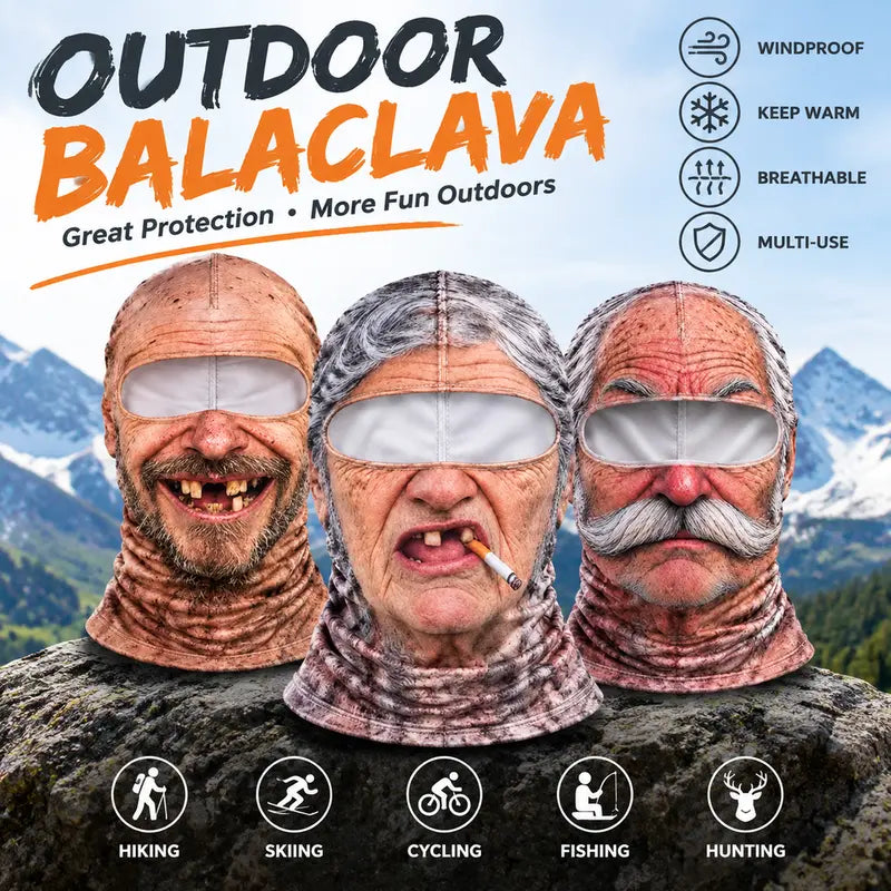 🤣 Realistic Funny Face Ski Mask