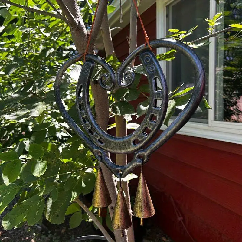 💥LAST DAY 49% OFF🔥100% Handmade | The Horseshoe Heart Wind Chime  ❤🐎
