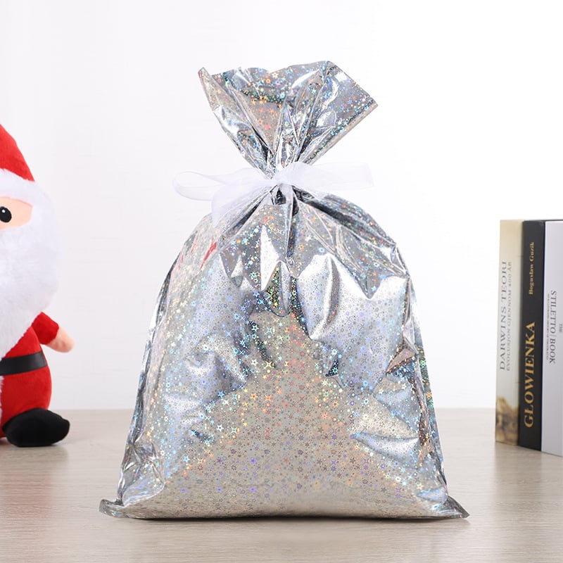 🎄Novas Sacolas de Presente com Cordão de Natal🎁