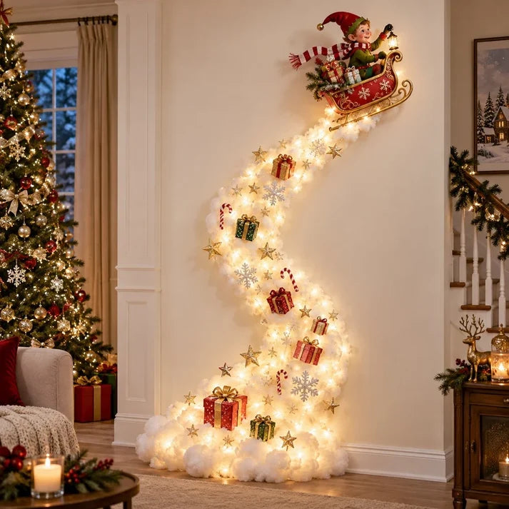 🚂 Santa’s Christmas Express – Magical LED Train Wall Light 🎄✨