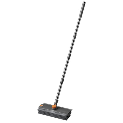 3-in-1 Long Handle Floor Scrub Brush – Scrub, Reach & Squeegee