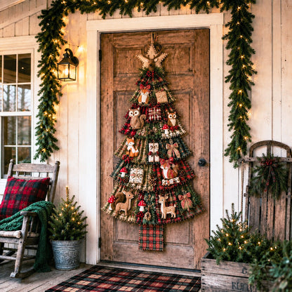 🎄 DIY Oversized Patchwork Christmas Tree Door Hanging Kit – Beginner-Friendly, Complete Craft Kit with Step-by-Step Guide ✨