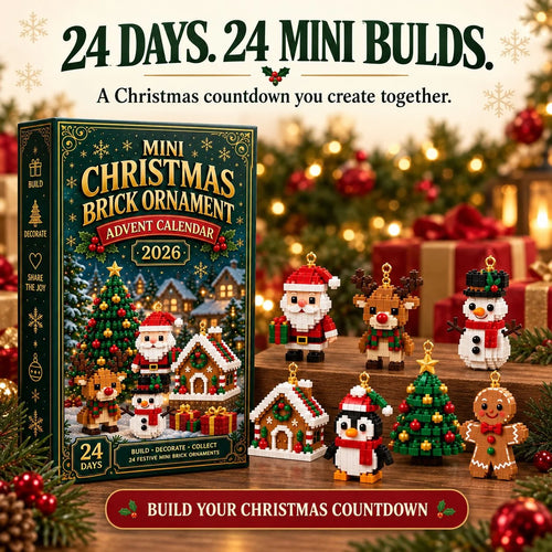 🎄 Last Day 49% OFF | 24-Day Christmas Ornament Advent Calendar – 24 Mini Buildable Holiday Decorations for a Magical Countdown to Christmas 🎁