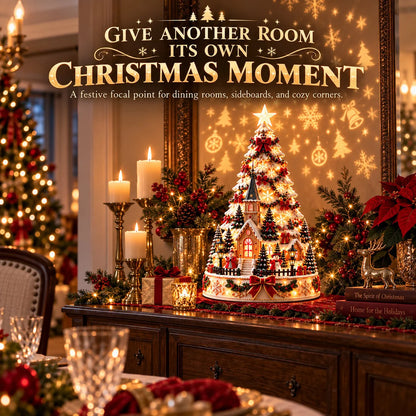 🎄✨ Last Day 50% OFF | Christmas Village Projection Centerpiece – 4 Magical Holiday Village Scenes for a Festive Home
