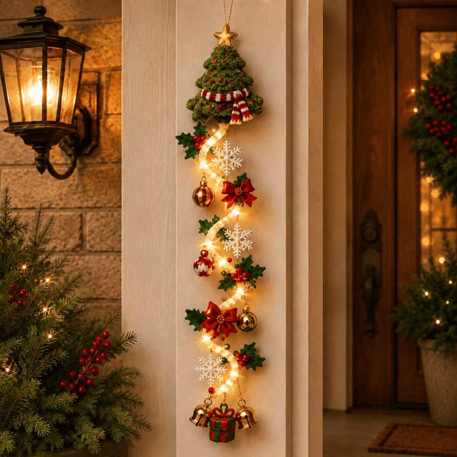 🎄Merry Cascade Glowing Christmas Door Hanger