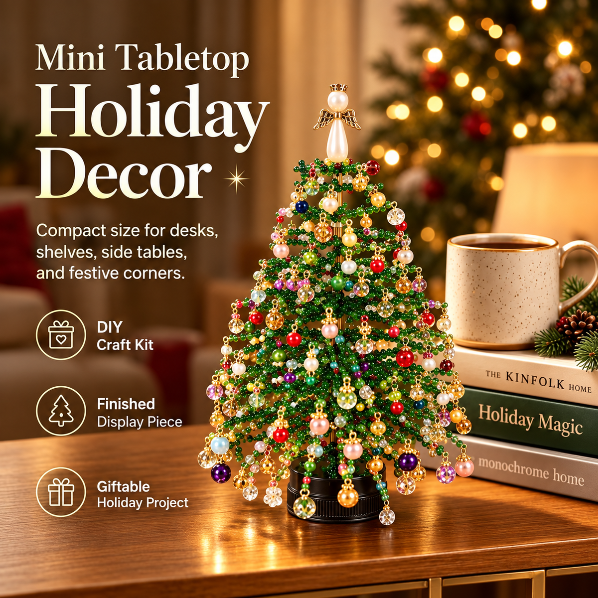 Cross-border new product: DIY Christmas tree kit with beads for making a Christmas tree