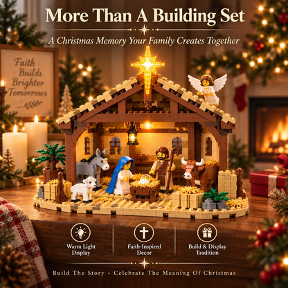 🎄 Christmas Nativity Scene Building Block Set | Holy Family DIY Building Kit
