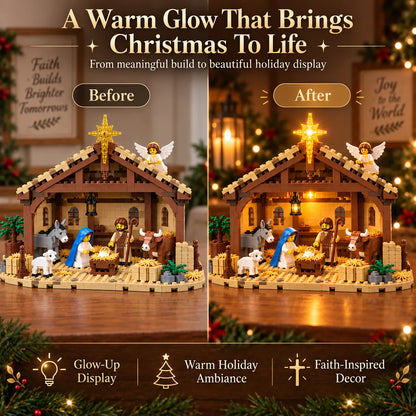 🎄 Christmas Nativity Scene Building Block Set | Holy Family DIY Building Kit