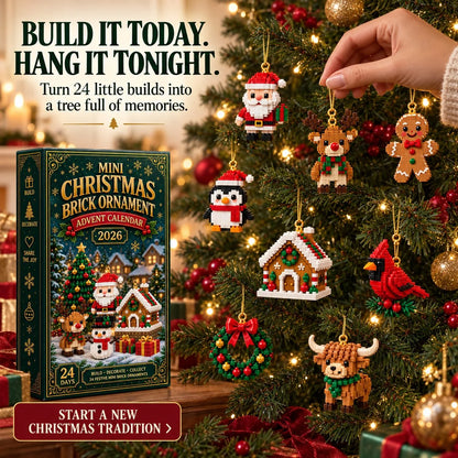 🎄 Last Day 49% OFF | 24-Day Christmas Ornament Advent Calendar – 24 Mini Buildable Holiday Decorations for a Magical Countdown to Christmas 🎁