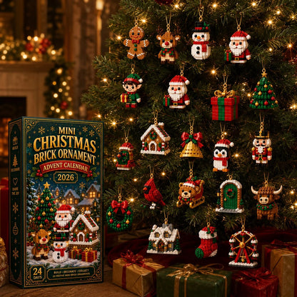 🎄 Last Day 49% OFF | 24-Day Christmas Ornament Advent Calendar – 24 Mini Buildable Holiday Decorations for a Magical Countdown to Christmas 🎁