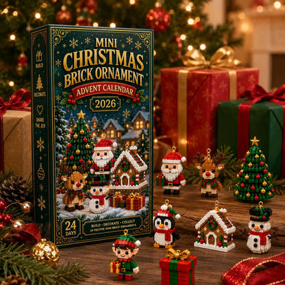 🎄 Last Day 49% OFF | 24-Day Christmas Ornament Advent Calendar – 24 Mini Buildable Holiday Decorations for a Magical Countdown to Christmas 🎁