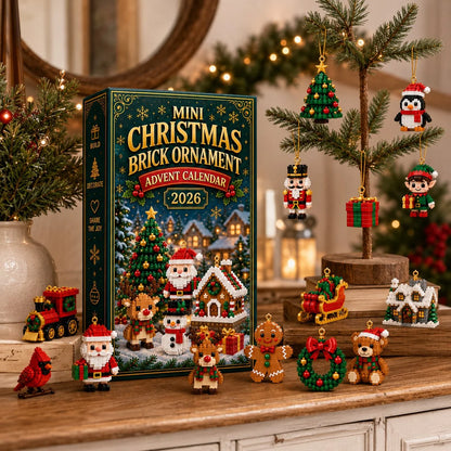 🎄 Last Day 49% OFF | 24-Day Christmas Ornament Advent Calendar – 24 Mini Buildable Holiday Decorations for a Magical Countdown to Christmas 🎁