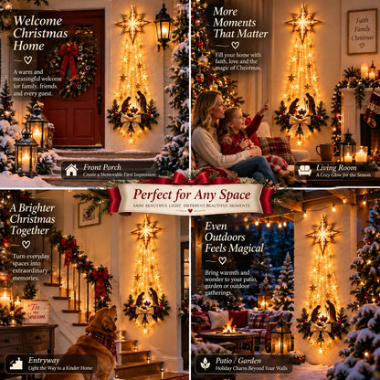 ✨Last Day 50% OFF✨✝️ Bethlehem Star of Faith– Lighted Nativity Wall Decor