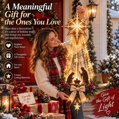 ✨Last Day 50% OFF✨✝️ Bethlehem Star of Faith– Lighted Nativity Wall Decor
