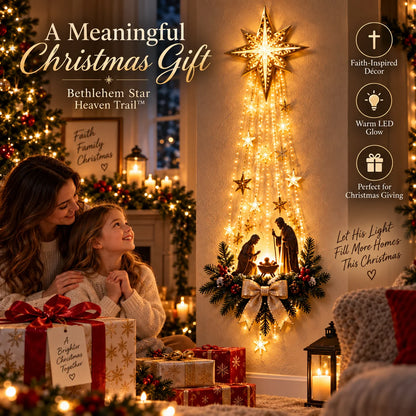 ✨Last Day 50% OFF✨✝️ Bethlehem Star of Faith– Lighted Nativity Wall Decor
