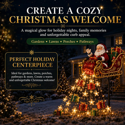 🎅 2026 Santa’s Flying Sleigh – Solar-Powered Christmas Garden Light