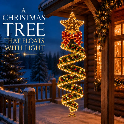 🎄 Christmas Spiral Hanging LED Light – Festive Christmas Tree & Holiday Decoration