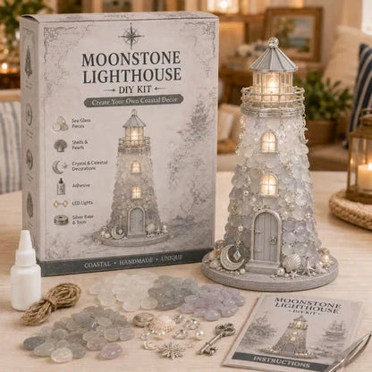 50%  Off - 🌊 Beginner-Friendly DIY Lighted Sea Glass-Style Lighthouse Kit Collection | Complete Kit with Sea Glass-Style Pieces, LED Lights & Step-by-Step Guide Included 💕