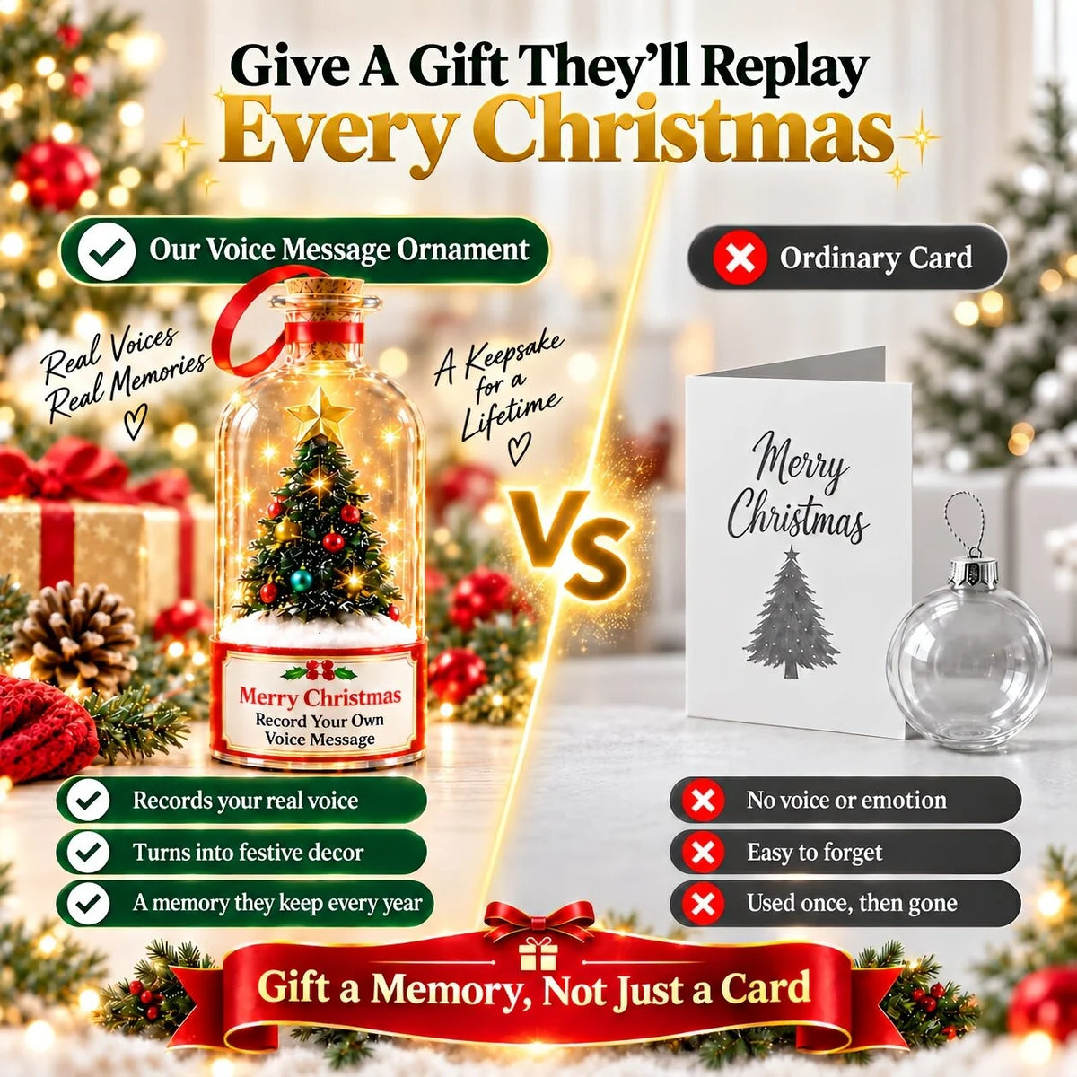 🎄 The Christmas Keepsake Bottle | Festive Holiday Decor & Heartfelt Gift