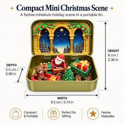 Pocket-Size Mini Nativity Scene Set – Hand-Painted Christmas Décor