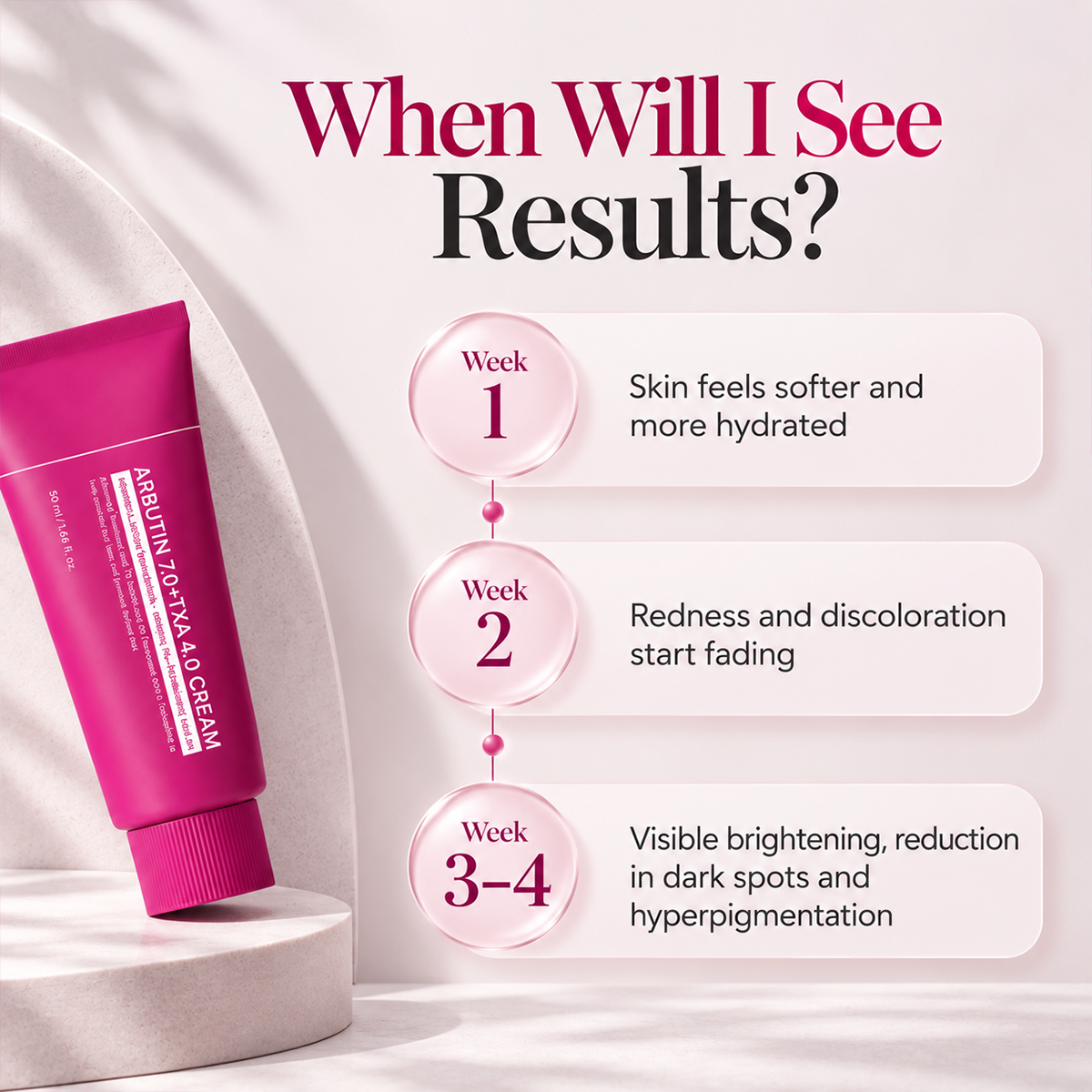Korean Brightening Skincare Arbutin Cream, Moisturizer Hydrates, Evens Tone for Face Body and All Skin Types