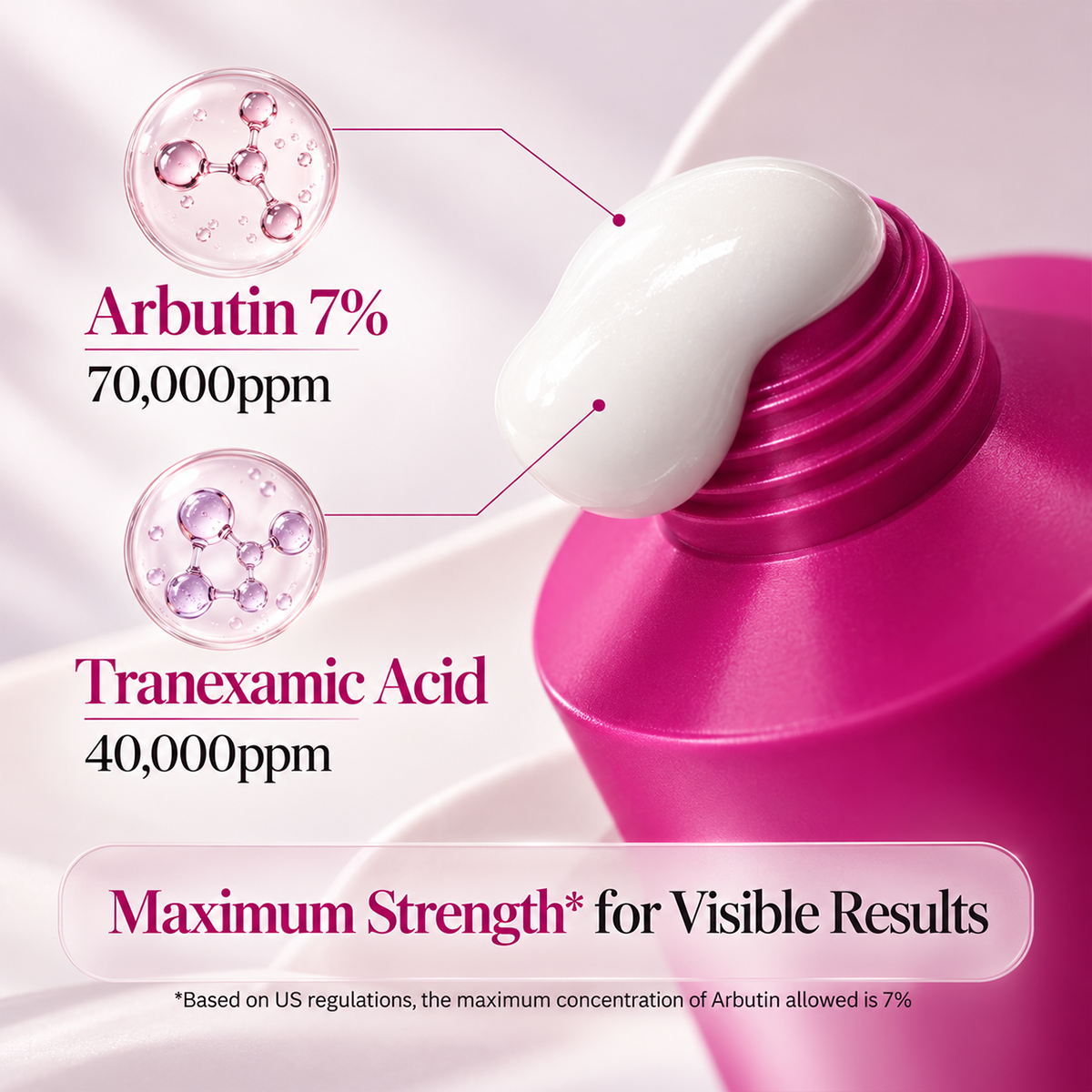 Korean Brightening Skincare Arbutin Cream, Moisturizer Hydrates, Evens Tone for Face Body and All Skin Types